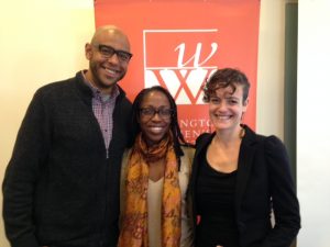 Photo of Tim Lennon, C. Davida Ingram, and Diana Falchuk at Washington Women's Foundation Discovery Days 2015