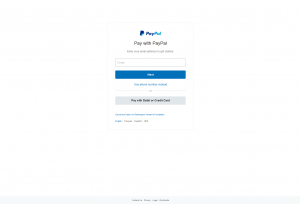 Screenshot of Renewal process PayPal