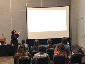 Cecilia Gonzalez presenting a session in Spanish at the Central Washington Conference in April 2019.