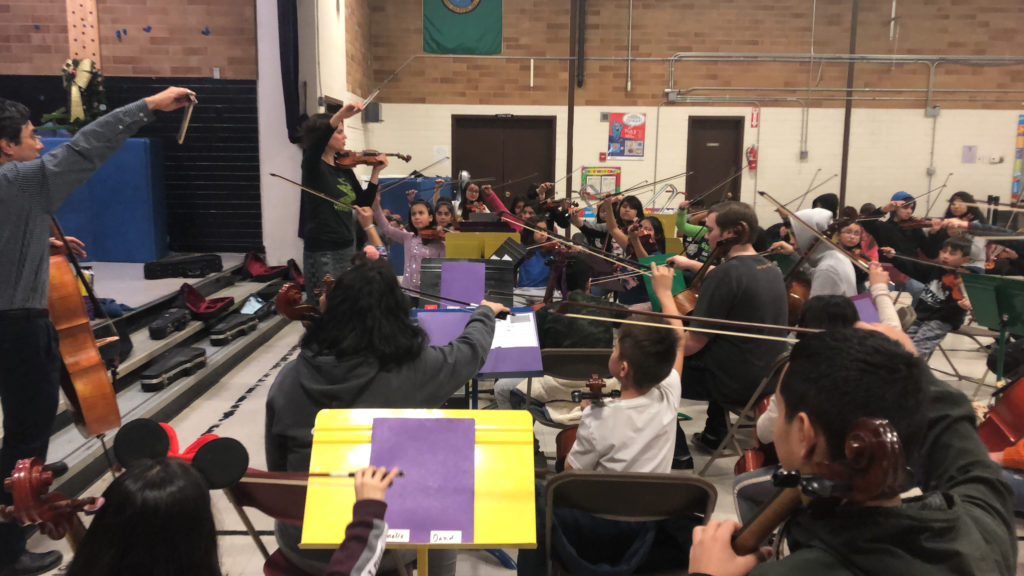 Picture of youth orchestra from 2020 Arts & Culture grantee YAMA